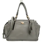 Grey Leather Coach Handbag