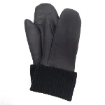 Black Fabric Hermès Gloves