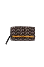 Black Leather Goyard Clutch