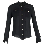 Black Silk Balmain Shirt