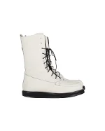 White Leather The Row Boots