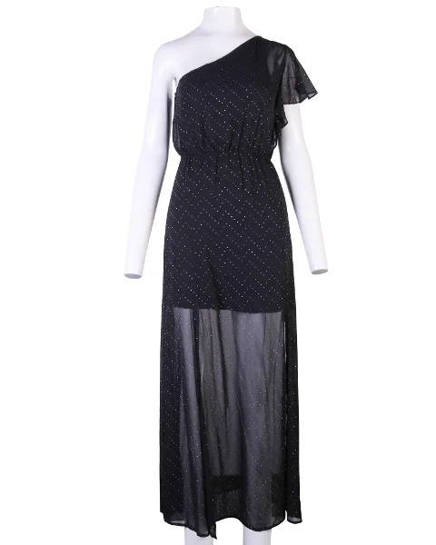 Black Polyester Maje Dress
