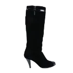 Black Velvet Chanel Boots