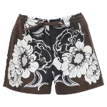 Brown Silk Valentino Shorts