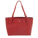 Red Leather Tory Burch Tote