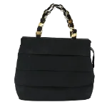 Black Canvas Salvatore Ferragamo Handbag