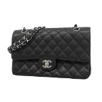 Black Leather Chanel Shoulder Bag