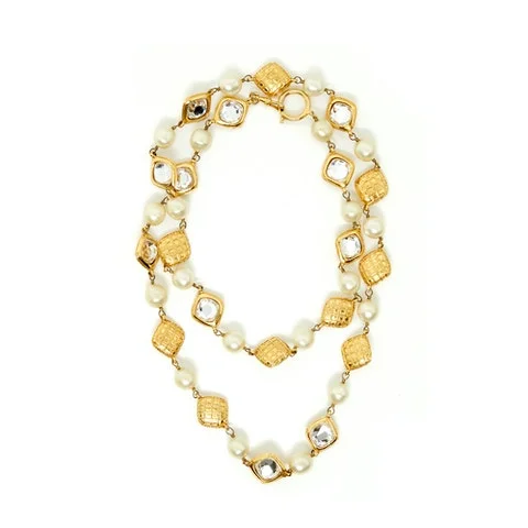Gold Metal Chanel Necklace