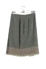 Green Wool Christian Lacroix Skirt