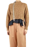 Brown Wool SACAI Sweater