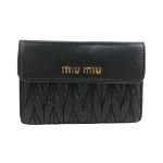 Black Leather Miu Miu Wallet