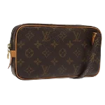 Brown Canvas Louis Vuitton Pochette Marly Bandouliere