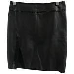Black Leather Helmut Lang Skirt