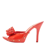 Red Leather Dior Sandals