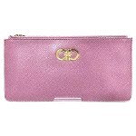 Pink Leather Salvatore Ferragamo Clutch