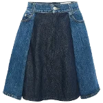 Blue Denim Alexander McQueen Skirt