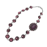 Purple Silver Miu Miu Necklace