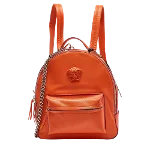 Orange Leather Versace Backpack