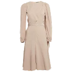 Beige Fabric Alexander McQueen Dress