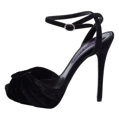 Black Velvet Ralph Lauren Sandals