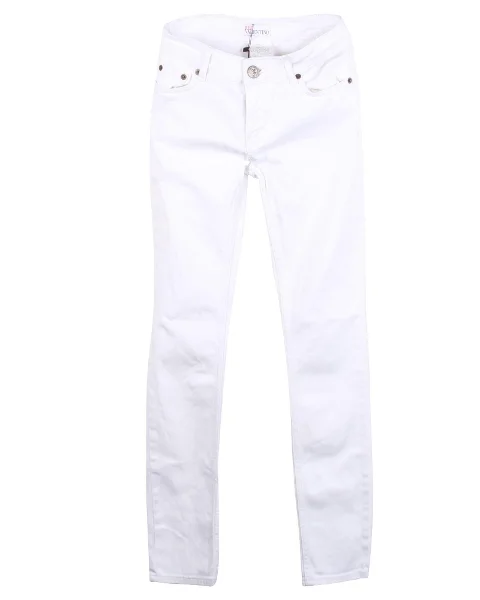 White Cotton Valentino Pants
