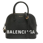 Black Leather Balenciaga Ville