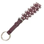 Burgundy Leather Valentino Key Holder