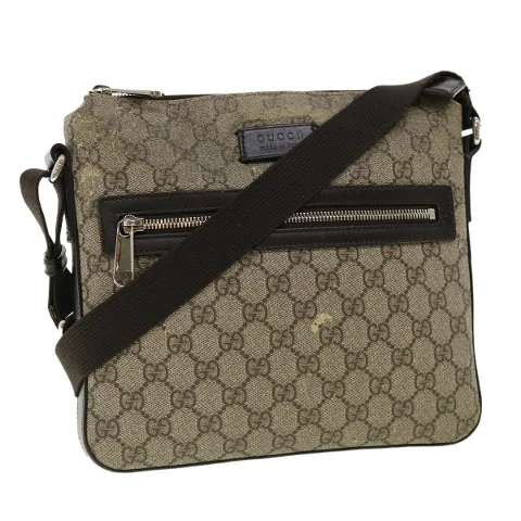 Brown Canvas Gucci Crossbody Bag