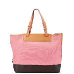 Pink Canvas Bally Tote