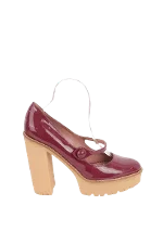 Burgundy Leather Valentino Heels