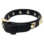 Black Leather Valentino Bracelet