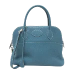 Blue Leather Hermès Bolide