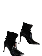 Black Leather Ghazal Paris Boots