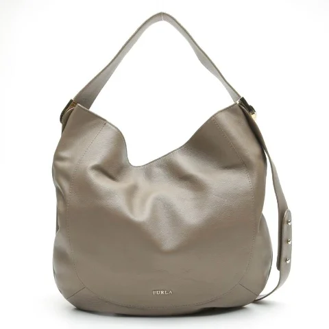Brown Leather Furla Shoulder Bag