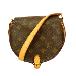 Brown Fabric Louis Vuitton Sac Tambourine