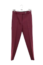 Burgundy Polyester Sandro Pants