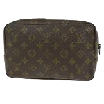 Brown Canvas Louis Vuitton Trousse Toilette