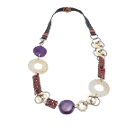Multicolor Leather Marni Necklace
