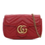 Red Leather Gucci Marmont