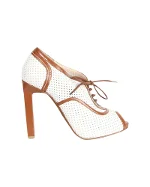 White Leather Bally Heels