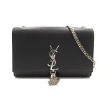 Black Leather Yves Saint Laurent The Kate