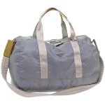 Blue Nylon Prada Boston Bag