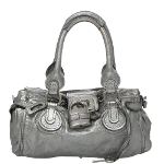 Silver Leather Chloé Shoulder Bag