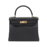 Black Leather Hermès Kelly