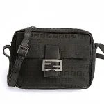 Black Canvas Fendi Crossbody Bag