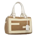 Beige Canvas Fendi Handbag