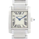 Beige Glass Cartier Watch