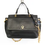 Black Leather Cole haan Shoulder Bag