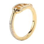 Gold Metal Fendi Ring