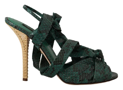 Green Leather Dolce & Gabbana Heels